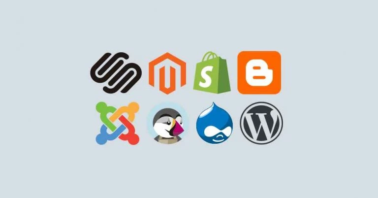 Logotipos de varios CMS